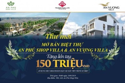 Tham gia sự kiện mở bán An Phú Shop Villa nhận quà tặng lên đến 150 triệu đồng